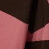 Striped Long-Sleeved Mini Dress – Pink & Brown Stripes Striped Long-Sleeved Mini Dress – Pink & Brown Stripes