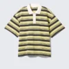 Striped Relaxed Fit Polo Shirt – Yellow & Black Stripes Striped Relaxed Fit Polo Shirt – Yellow & Black Stripes