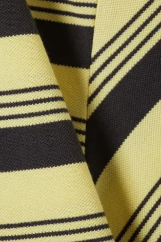 Striped Relaxed Fit Polo Shirt – Yellow & Black Stripes