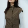 Structured Asymmetric Cotton Top – Dark Mole Structured Asymmetric Cotton Top – Dark Mole