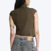 Structured Asymmetric Cotton Top – Dark Mole Structured Asymmetric Cotton Top – Dark Mole