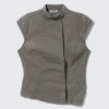 Structured Asymmetric Cotton Top – Grey Structured Asymmetric Cotton Top – Grey