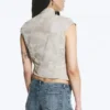 Structured Asymmetric Cotton Top – Light Mole – Camouflage Structured Asymmetric Cotton Top – Light Mole – Camouflage