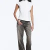 Structured Asymmetric Cotton Top – White Structured Asymmetric Cotton Top – White