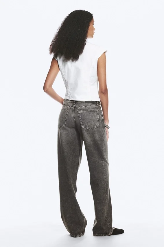 Structured Asymmetric Cotton Top – White Structured Asymmetric Cotton Top – White