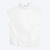 Structured Asymmetric Cotton Top – White Structured Asymmetric Cotton Top – White