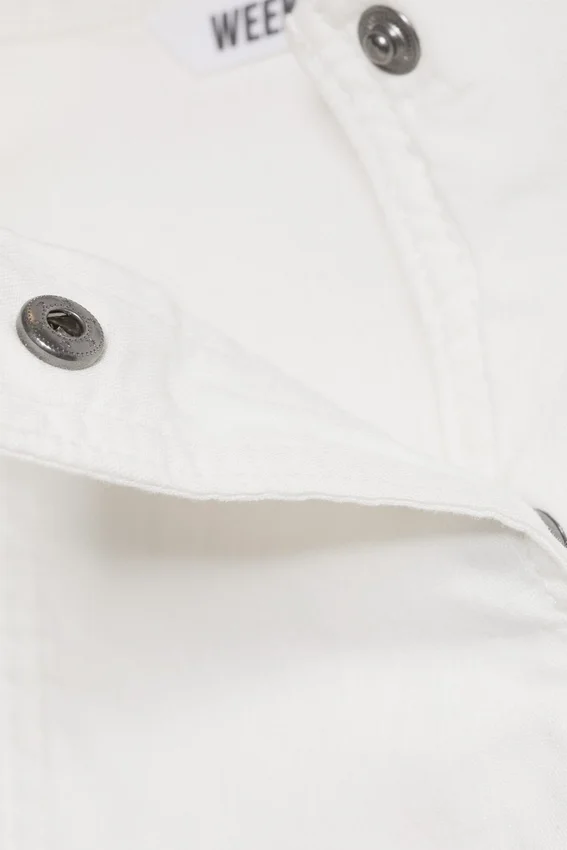 Structured Asymmetric Cotton Top – White Structured Asymmetric Cotton Top – White