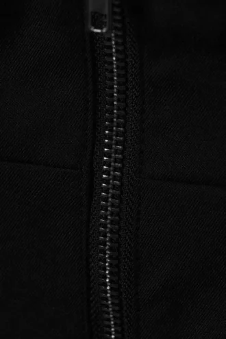 Structured Halter Zip Waistcoat – Black