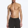 Structured Mid-Thigh Swim Shorts – Black Structured Mid-Thigh Swim Shorts – Black