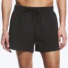 Structured Mid-Thigh Swim Shorts – Black Structured Mid-Thigh Swim Shorts – Black