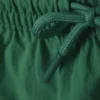 Structured Mid-Thigh Swim Shorts – Dark Green