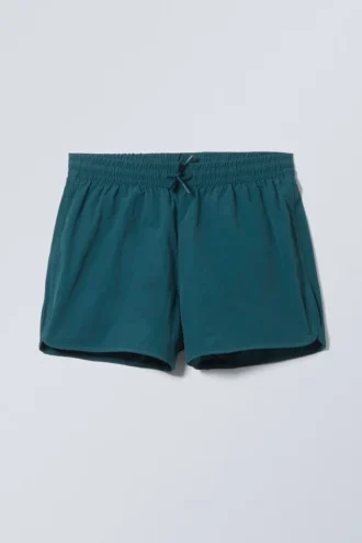 Structured Mid-Thigh Swim Shorts – Petrol
