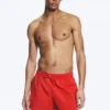 Structured Mid-Thigh Swim Shorts – Red Structured Mid-Thigh Swim Shorts – Red
