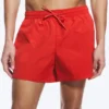 Structured Mid-Thigh Swim Shorts – Red Structured Mid-Thigh Swim Shorts – Red