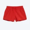 Structured Mid-Thigh Swim Shorts – Red Structured Mid-Thigh Swim Shorts – Red