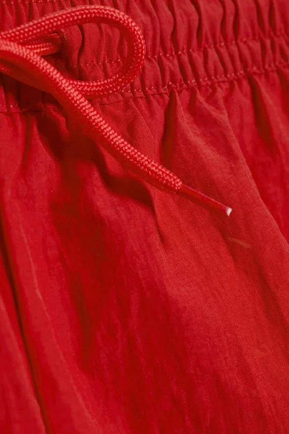 Structured Mid-Thigh Swim Shorts – Red Structured Mid-Thigh Swim Shorts – Red