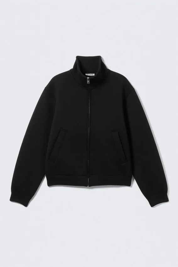 Structured Scuba Zip Jacket – Black Structured Scuba Zip Jacket – Black