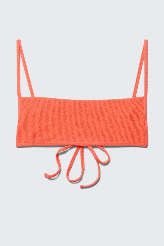 Structured Square Neck Bikini Top – Bright Red Structured Square Neck Bikini Top – Bright Red