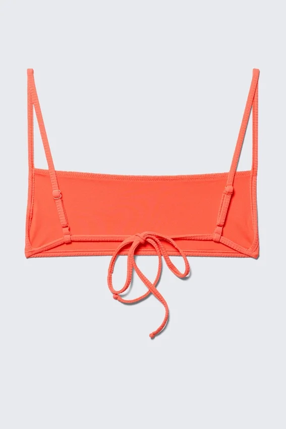 Structured Square Neck Bikini Top – Bright Red Structured Square Neck Bikini Top – Bright Red