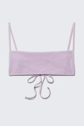 Structured Square Neck Bikini Top – Light Lilac Structured Square Neck Bikini Top – Light Lilac