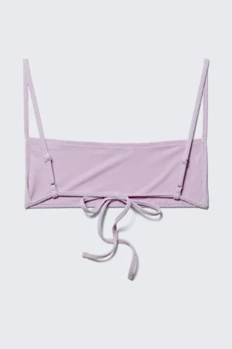 Structured Square Neck Bikini Top – Light Lilac Structured Square Neck Bikini Top – Light Lilac