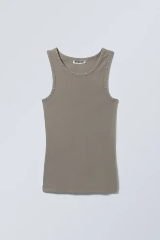 Stud Detailed Tank Top – Dusty Mole