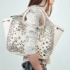 Studded Canvas Bag – Dusty Light Mole