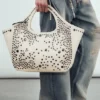 Studded Canvas Bag – Dusty Light Mole