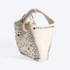 Studded Canvas Bag – Dusty Light Mole