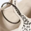 Studded Canvas Bag – Dusty Light Mole