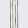 Studded Linen-Blend Choker Necklace – Beige Studded Linen-Blend Choker Necklace – Beige
