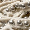 Studded Linen-Blend Choker Necklace – Beige Studded Linen-Blend Choker Necklace – Beige