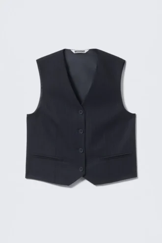 Suiting Waistcoat – Pinstriped Dark Blue