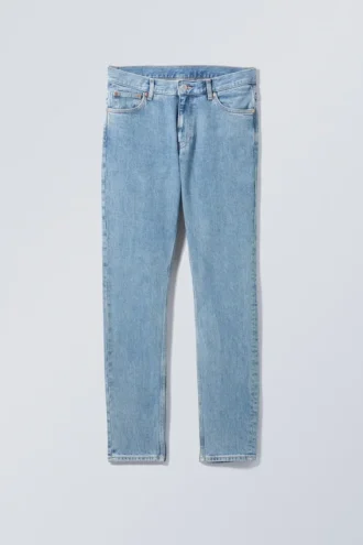 Sunday Mid Rise Slim Tapered Jeans – Cerulean Blue – Light Blue