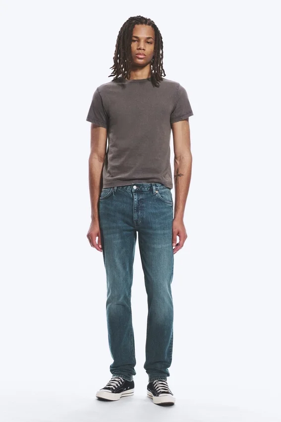 Sunday Mid Rise Slim Tapered Jeans – Thunder Blue – Medium Blue Sunday Mid Rise Slim Tapered Jeans – Thunder Blue – Medium Blue