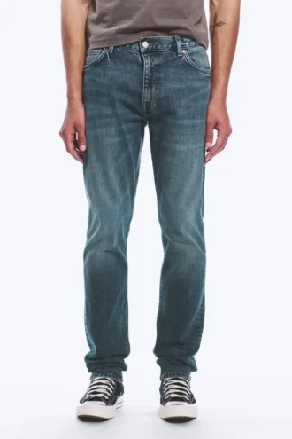 Sunday Mid Rise Slim Tapered Jeans – Thunder Blue – Medium Blue
