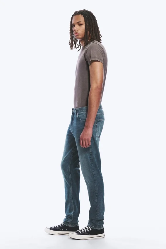 Sunday Mid Rise Slim Tapered Jeans – Thunder Blue – Medium Blue Sunday Mid Rise Slim Tapered Jeans – Thunder Blue – Medium Blue