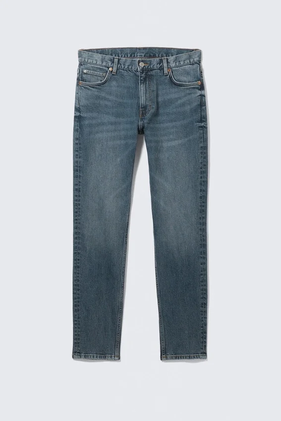 Sunday Mid Rise Slim Tapered Jeans – Thunder Blue – Medium Blue Sunday Mid Rise Slim Tapered Jeans – Thunder Blue – Medium Blue