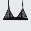 Swirly Lace Triangle Bra – Black Swirly Lace Triangle Bra – Black