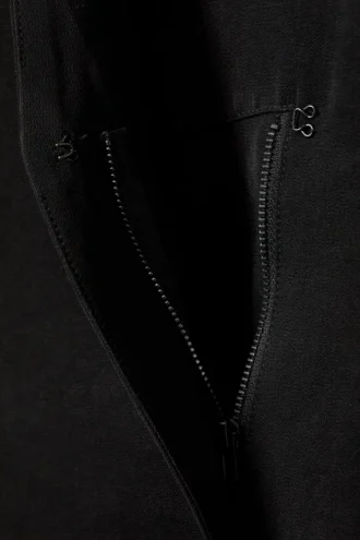 Tailored Linen-Blend Blazer Dress – Black