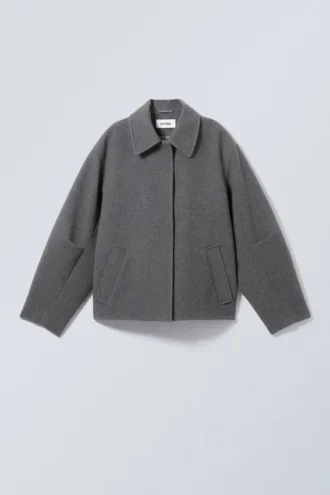 Tana Wool Blend Jacket – Dark Grey