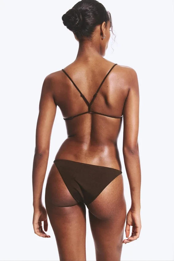 Tanga Brazilian Bikini Bottoms – Dark Brown Tanga Brazilian Bikini Bottoms – Dark Brown