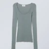 Tea Sheer Long Sleeve Top – Dusty Turquoise Tea Sheer Long Sleeve Top – Dusty Turquoise