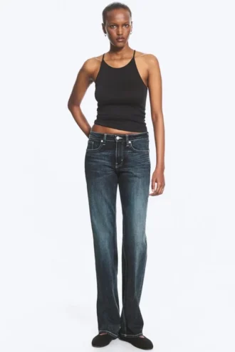 Tension Mid Rise Slim Bootcut Jeans – Deep Sea Blue – Dark Blue
