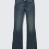 Tension Mid Rise Slim Bootcut Jeans – Deep Sea Blue – Dark Blue Tension Mid Rise Slim Bootcut Jeans – Deep Sea Blue – Dark Blue