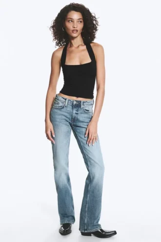 Tension Mid Rise Slim Bootcut Jeans – Kimberley Blue – Medium Blue