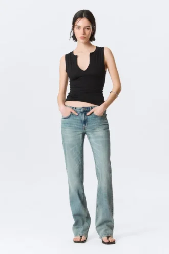 Tension Mid Rise Slim Bootcut Jeans – Perseus Blue – Medium Blue