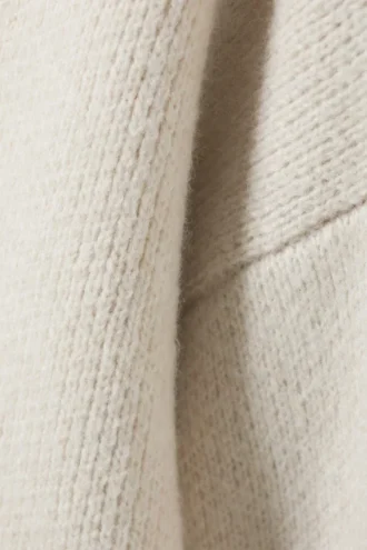 Teo Oversized Wool Blend Knit Sweater – Ecru Teo Oversized Wool Blend Knit Sweater – Ecru