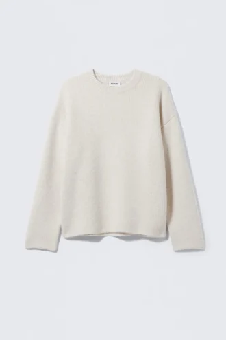 Teo Oversized Wool Blend Knit Sweater – Light Dusty Mole