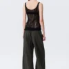 Textured Knitted Tank Top – Black Textured Knitted Tank Top – Black